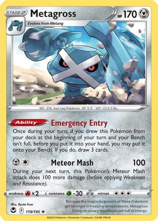 Metagross 119/195 - SWSH12 Silver Tempest Holofoil - Poke-Collect