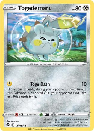 Togedemaru 127/195 - Silver Tempest - Poke-Collect