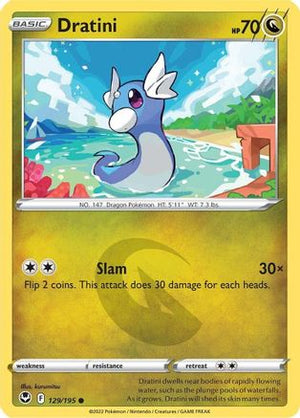 Dratini 129/195 - SWSH12 Silver Tempest Reverse Holofoil - Poke-Collect