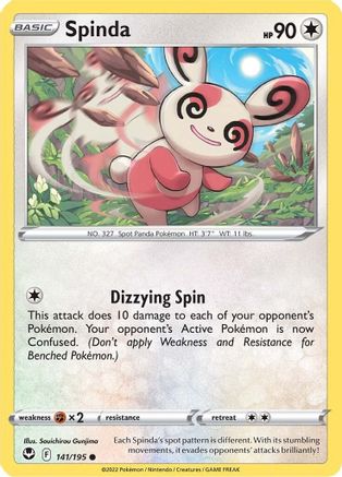 Spinda 141/195 - Silver Tempest Reverse Holofoil - Poke-Collect