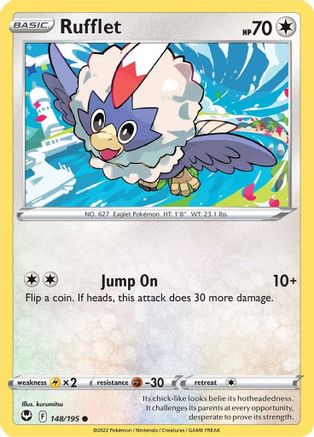 Rufflet 148/195 - SWSH12 Silver Tempest Reverse Holofoil - Poke-Collect