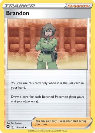 Brandon 151/195 - SWSH12 Silver Tempest Reverse Holofoil - Poke-Collect