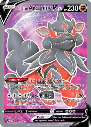 Hisuian Arcanine V (Full Art) 179/195 - SWSH12 Silver Tempest Holofoil - Poke-Collect