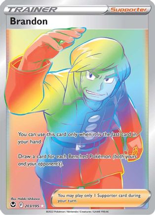 Brandon (Secret) 203/195 - SWSH12 Silver Tempest Holofoil - Poke-Collect