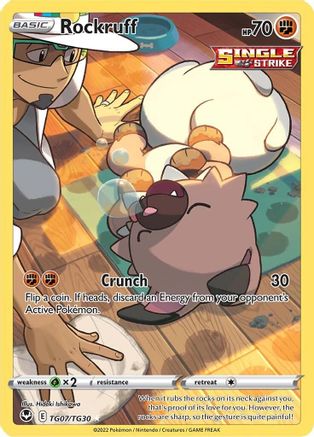 Rockruff TG07/30 - SWSH12 Silver Tempest Trainer Gallery Holofoil - Poke-Collect