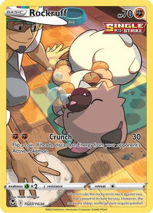 Rockruff TG07/30 - SWSH12 Silver Tempest Trainer Gallery Holofoil - Poke-Collect