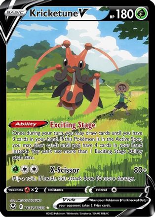 Kricketune V TG12/30 - SWSH12 Silver Tempest Trainer Gallery Holofoil - Poke-Collect