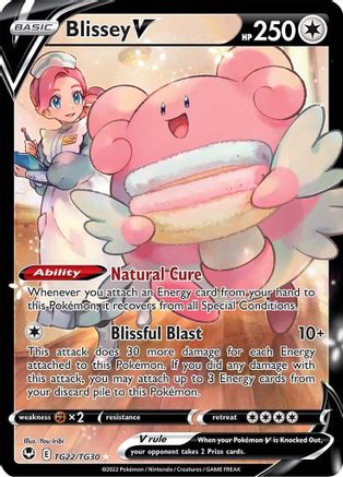 Blissey V TG22/30 - SWSH12 Silver Tempest Trainer Gallery Holofoil - Poke-Collect