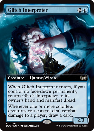 Glitch Interpreter (DSC-044) - Duskmourn: House of Horror Commander: (Extended Art) - Poke-Collect