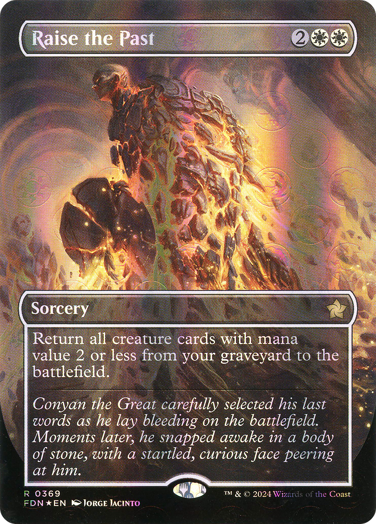 Raise the Past (FDN-369) - Foundations (Borderless) Foil - Poke-Collect