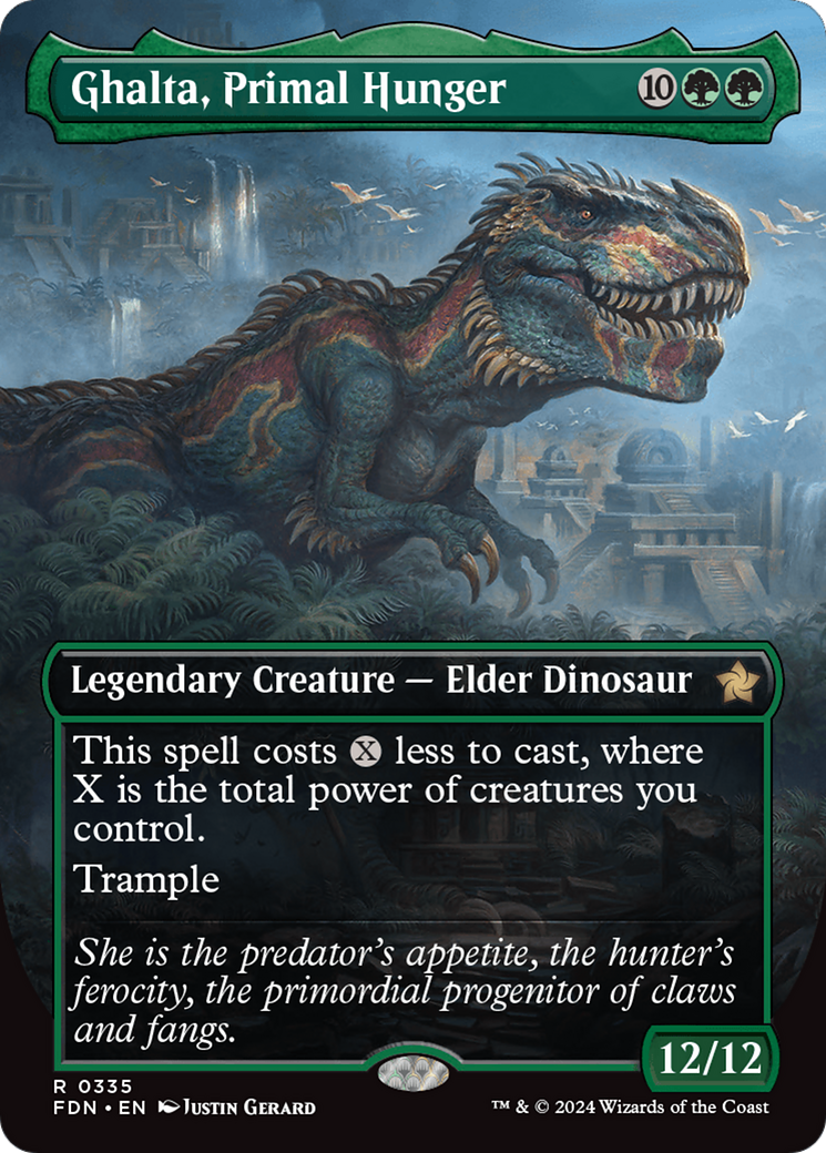 Ghalta, Primal Hunger (FDN-335) - Foundations (Borderless) Foil - Poke-Collect