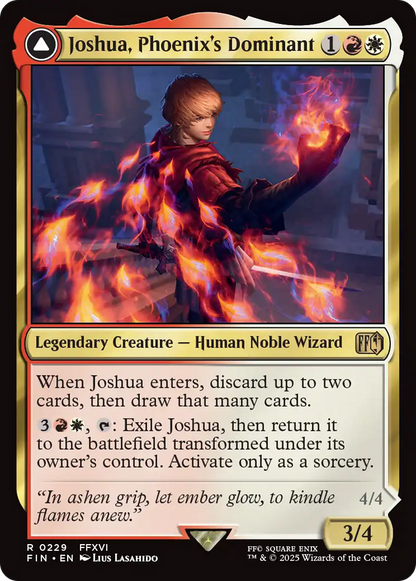 Joshua, Phoenix's Dominant // Phoenix, Warden of Fire (FIN-229) - FINAL FANTASY: (enchantment) - Poke-Collect