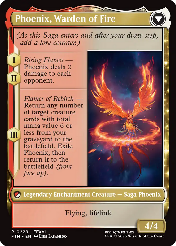 Joshua, Phoenix's Dominant // Phoenix, Warden of Fire (FIN-229) - FINAL FANTASY: (enchantment) Foil - Poke-Collect