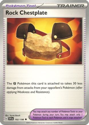 Rock Chestplate 192 - SV01 Scarlet & Violet Base Set Reverse Holofoil - Poke-Collect