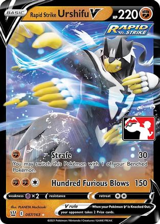 Rapid Strike Urshifu V 87 - Prize Pack Series Cards Holofoil - Poke-Collect