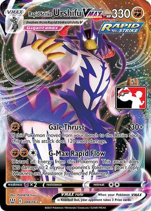 Rapid Strike Urshifu VMAX 88 - Prize Pack Series Cards Holofoil - Poke-Collect