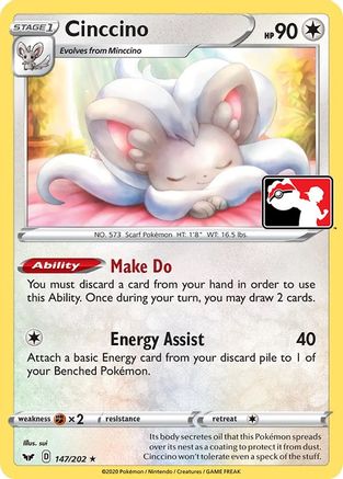 Cinccino 147 - Prize Pack Series Cards Holofoil - Poke-Collect