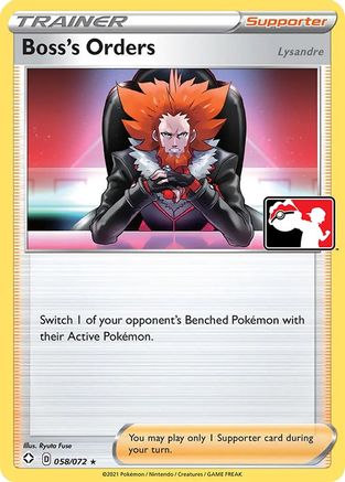 Boss's Orders - 058/072 58 - Prize Pack Series Cards Holofoil - Poke-Collect
