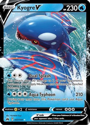 Kyogre V 37/159 - Crown Zenith Holofoil - Poke-Collect