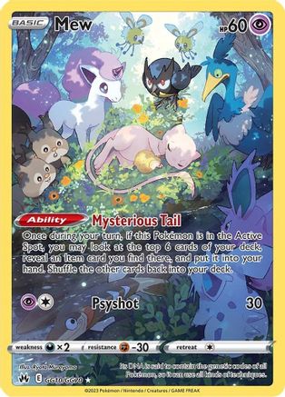 Mew GG10/70 - Crown Zenith Galarian Gallery Holofoil - Poke-Collect