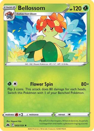 Bellossom 3/159 - Crown Zenith Reverse Holofoil - Poke-Collect