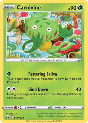 Carnivine 12/159 - Crown Zenith Reverse Holofoil - Poke-Collect