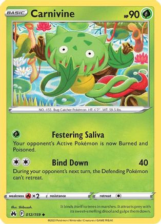Carnivine 12/159 - Crown Zenith - Poke-Collect