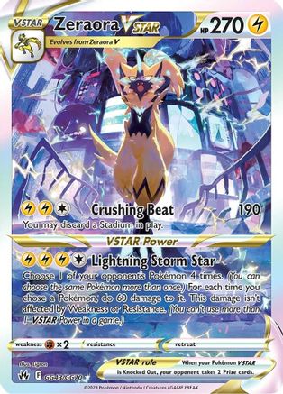 Zeraora VSTAR GG43/70 - Crown Zenith Galarian Gallery Holofoil - Poke-Collect