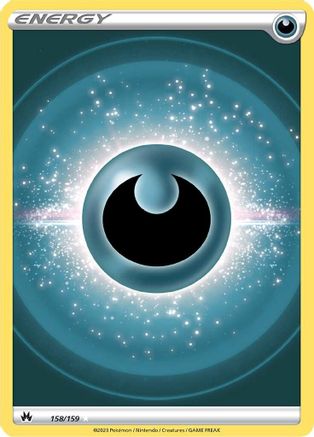 Darkness Energy (Texture Full Art) 158/159 - Crown Zenith Holofoil - Poke-Collect