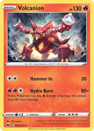 Volcanion 26/159 - Crown Zenith Holofoil - Poke-Collect