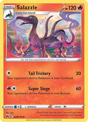 Salazzle 28/159 - Crown Zenith Reverse Holofoil - Poke-Collect