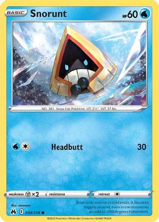 Snorunt 34/159 - Crown Zenith - Poke-Collect