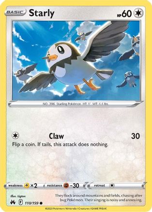 Starly 110/159 - Crown Zenith - Poke-Collect