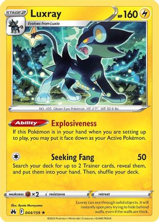 Luxray (44) 44/159 - Crown Zenith Reverse Holofoil - Poke-Collect