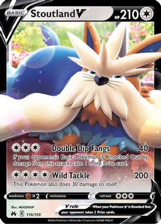 Stoutland V 116/159 - Crown Zenith Holofoil - Poke-Collect