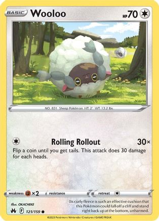 Wooloo 121/159 - Crown Zenith Reverse Holofoil - Poke-Collect