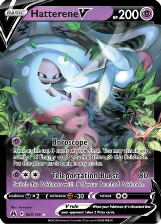 Hatterene V 65/159 - Crown Zenith Holofoil - Poke-Collect