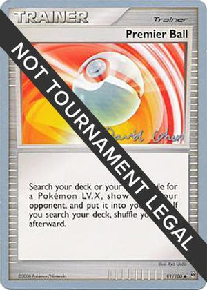 Premier Ball - 2009 (David Cohen) 91 - World Championship Decks - Poke-Collect
