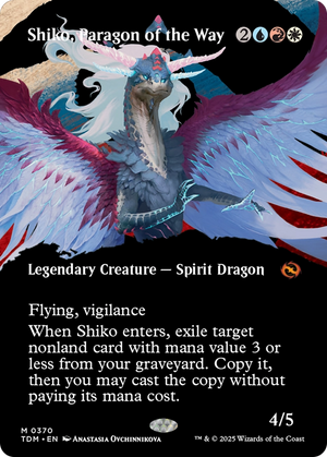 Shiko, Paragon of the Way (TDM-370) - Tarkir: Dragonstorm: (Showcase) (Borderless) Foil - Poke-Collect