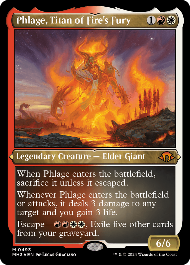 Phlage, Titan of Fire's Fury (Foil Etched) (MH3-493) - Modern Horizons 3 Foil - Poke-Collect
