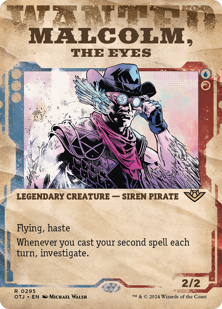 Malcolm, the Eyes (OTJ-295) - Outlaws of Thunder Junction: (Showcase) (Borderless) - Poke-Collect