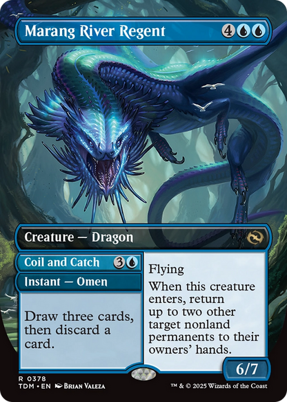 Marang River Regent // Coil and Catch // Marang River Regent (TDM-378) - Tarkir: Dragonstorm (Borderless) - Poke-Collect