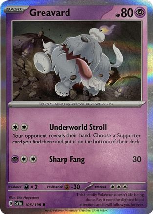 Greavard - 105/198 (Mirage Holo) 105 - Miscellaneous Cards & Products Holofoil - Poke-Collect