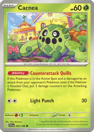 Cacnea - 005/198 5 - SV01 Scarlet & Violet Base Set Reverse Holofoil - Poke-Collect