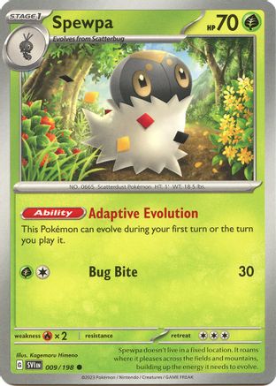 Spewpa 9 - SV01 Scarlet & Violet Base Set - Poke-Collect