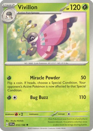 Vivillon 10 - SV01 Scarlet & Violet Base Set Reverse Holofoil - Poke-Collect