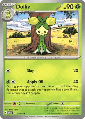 Dolliv - 022/198 22 - SV01 Scarlet & Violet Base Set Reverse Holofoil - Poke-Collect