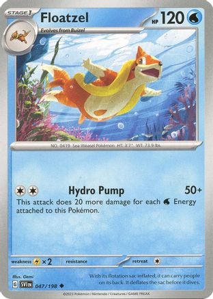 Floatzel 47 - SV01 Scarlet & Violet Base Set Reverse Holofoil - Poke-Collect