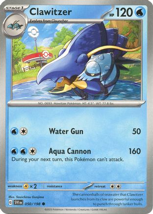 Clawitzer 50 - SV01 Scarlet & Violet Base Set - Poke-Collect