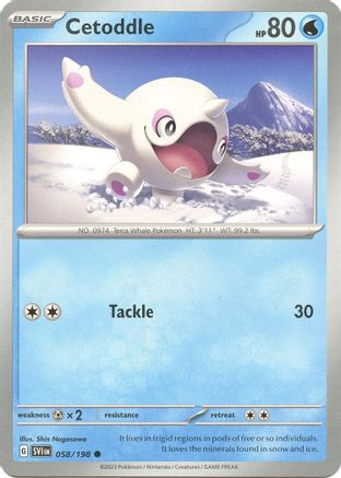 Cetoddle - 058/198 58 - SV01 Scarlet & Violet Base Set Reverse Holofoil - Poke-Collect